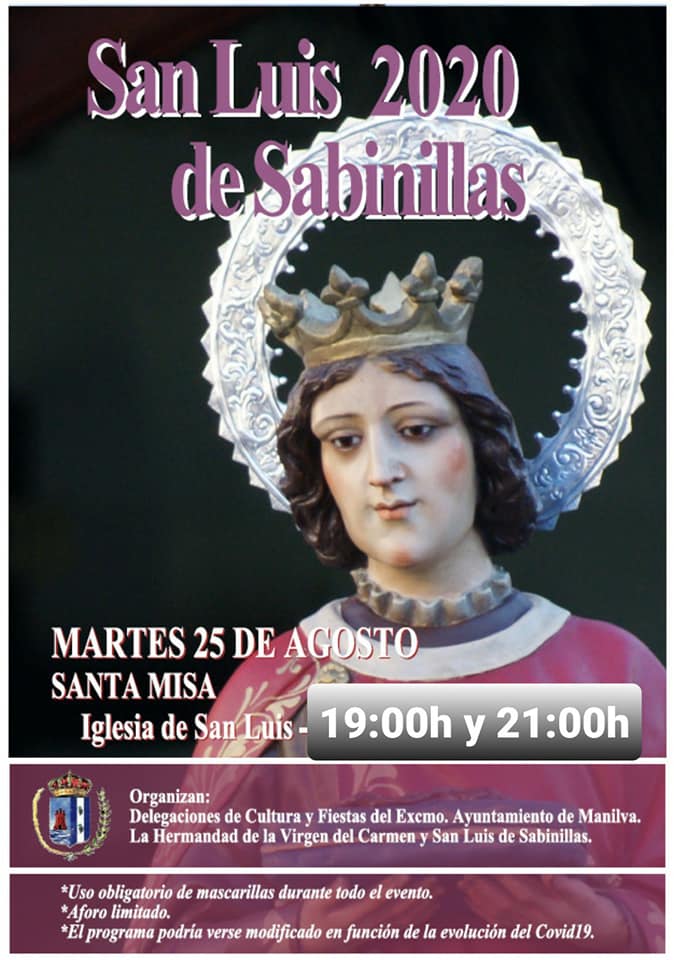 Festividad en honor de San Luis 2020 San Luis de Sabinillas